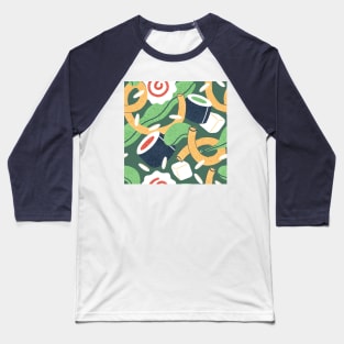 Colorful Flying sushi Baseball T-Shirt